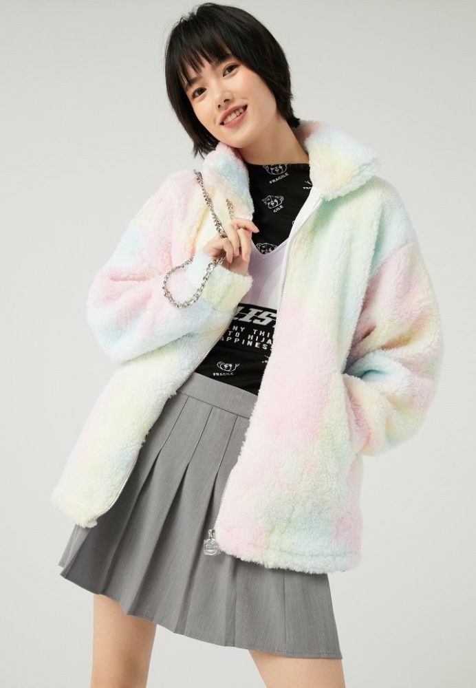 tie-dyed fleece